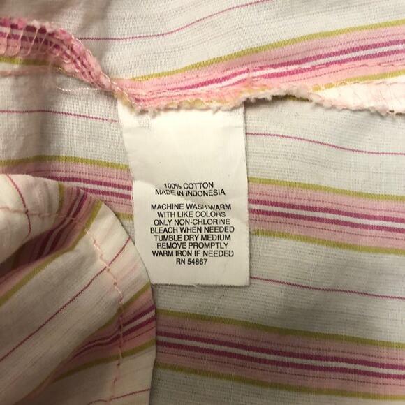 Express  Striped Blouse Woman Size XS Button Down Long Sleeves Office Preppy - Picture 7 of 7